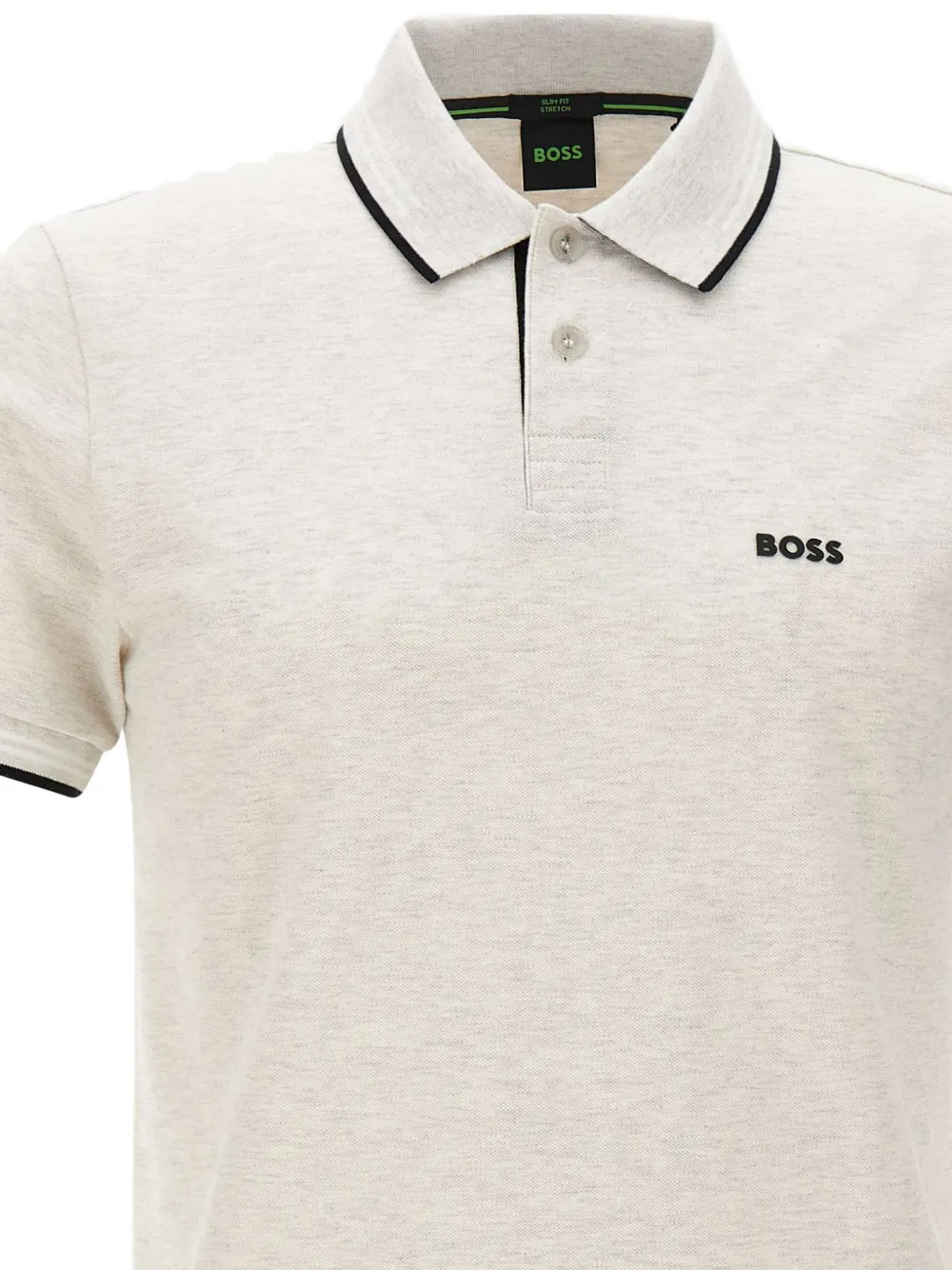 BOSS Paul poloshirt met contrasterende afwerking Beige