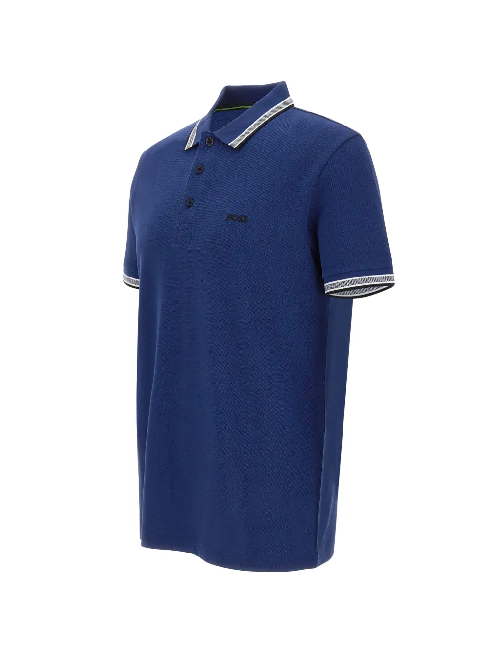 BOSS Paddy poloshirt met gestreepte afwerking Blauw