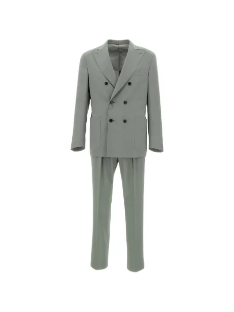 Corneliani double-breasted patch pocket suit