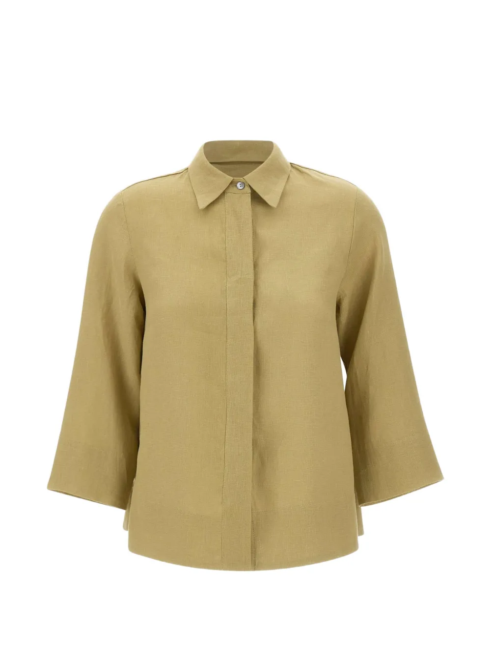 ELENA MIRO` pleat three-quarter sleeve shirt - Verde