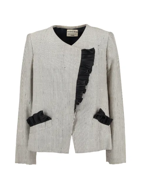 Andrè Laug Vintage striped ruffle jacket
