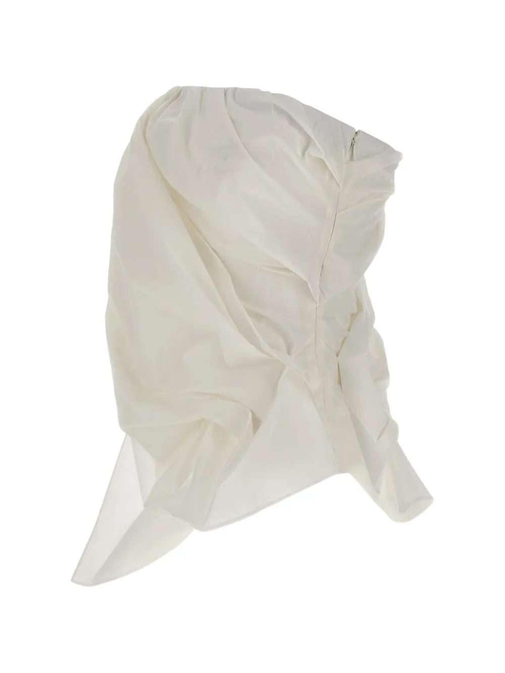  The Garment Bazaar Bustier Draped Bustier Top - White 