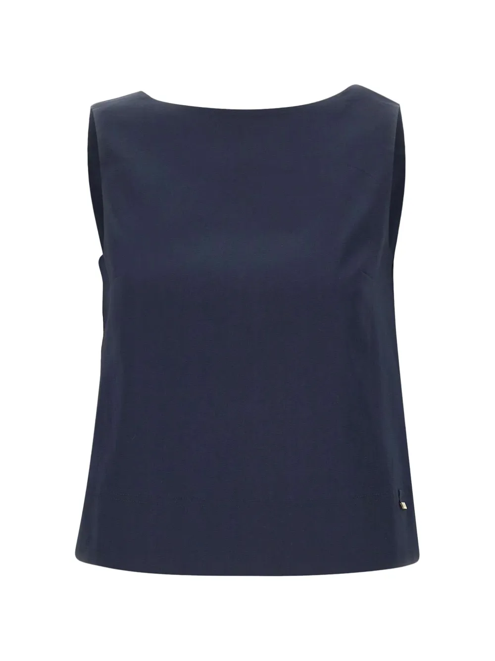 Herno boat neck bows blouse - Blu