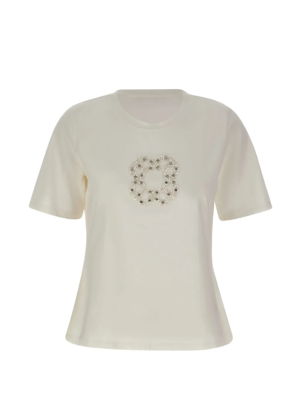 ELENA MIRO` jewel logo T-shirt - Toni neutri