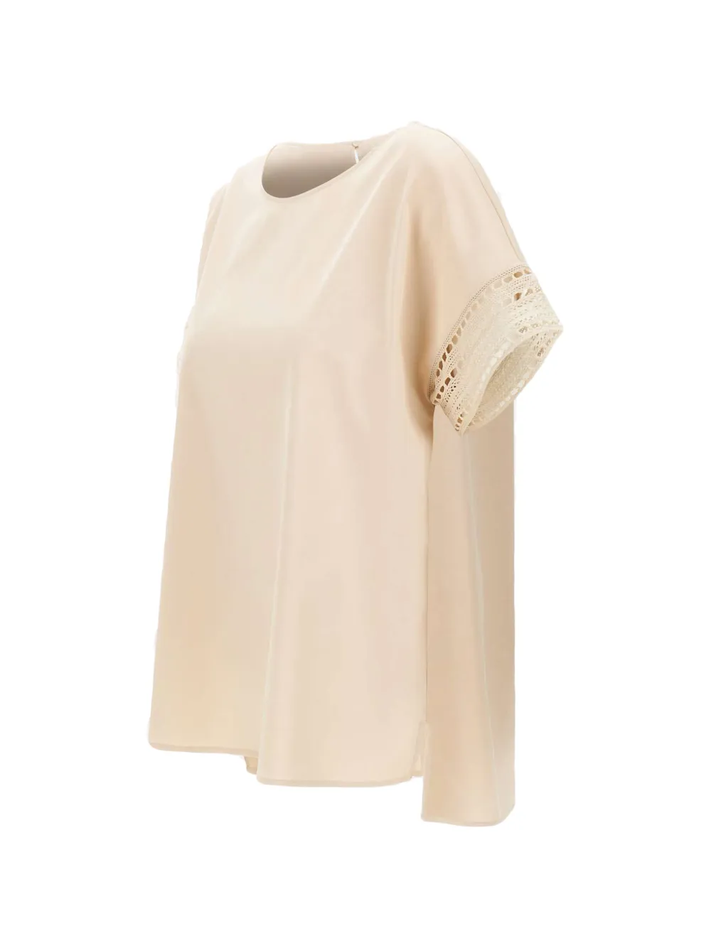  Elena Miro` Openwork Embroidered Blouse - Neutrals 