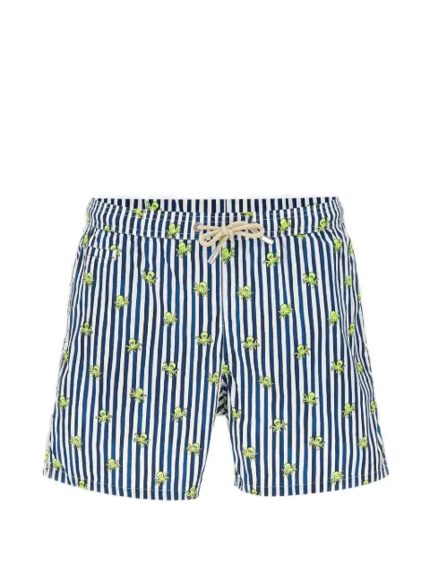 MC2 Saint Barth Comfort Light striped octopus-print swim shorts
