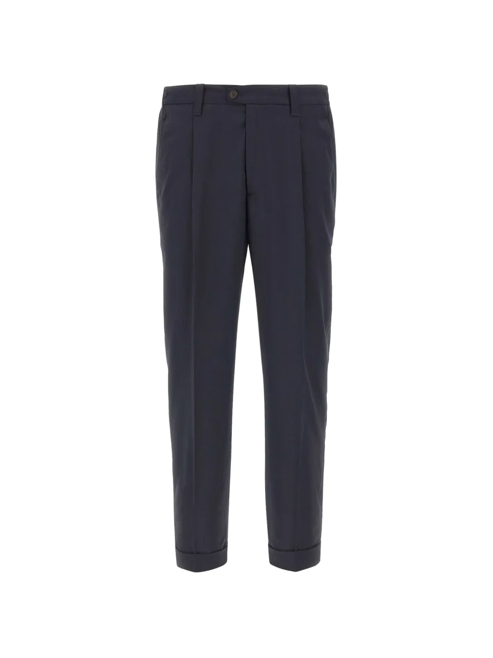 Devore Front-pleats Trousers In Blue
