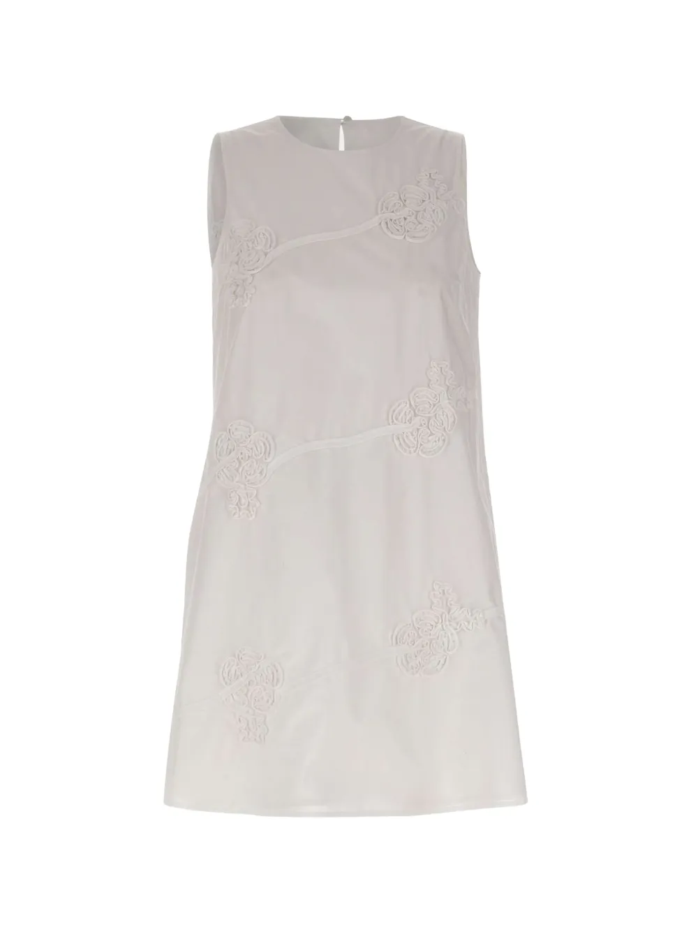 Marella floral-embroidered mini dress - Bianco