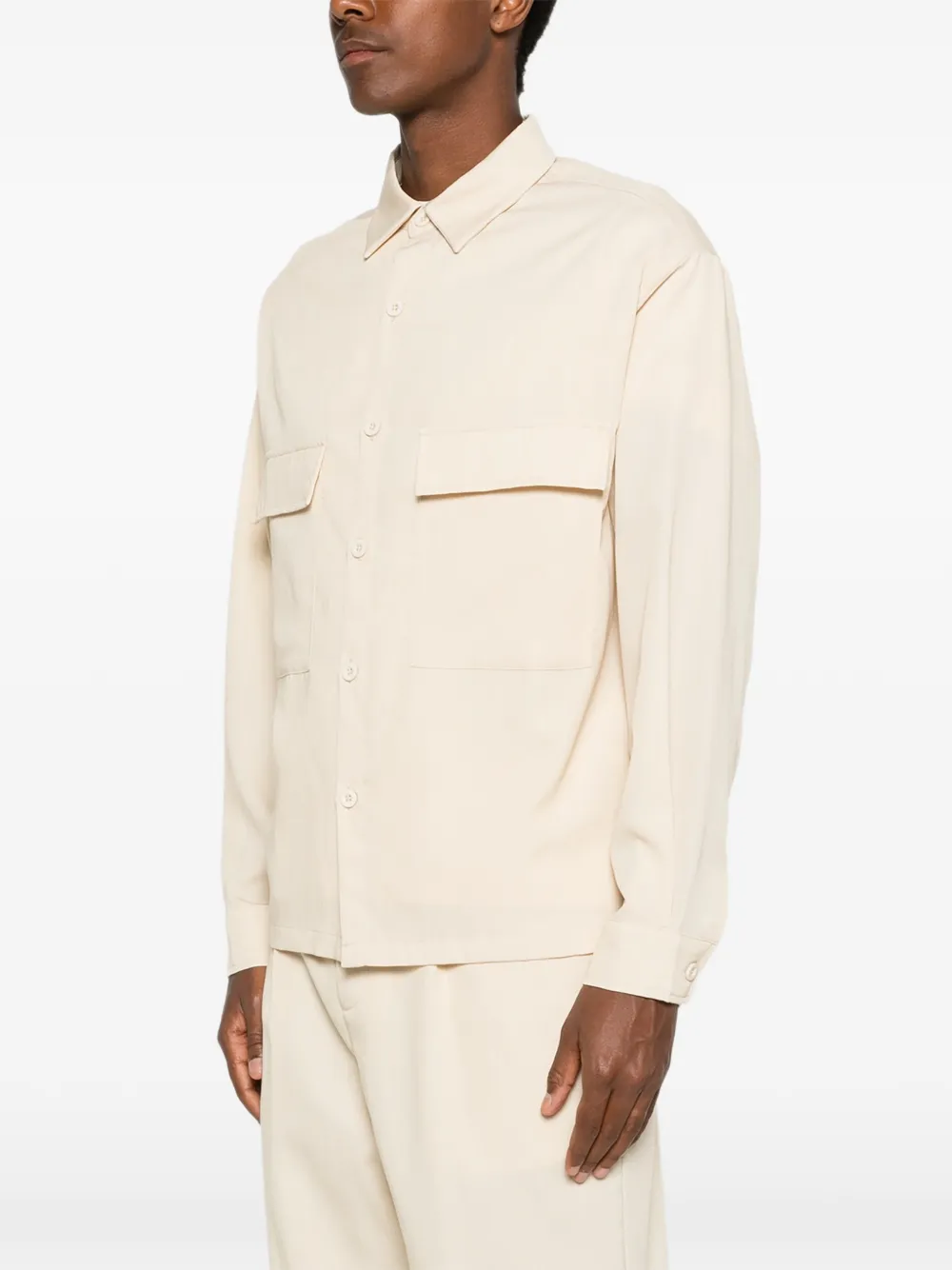 IMPERIAL Shirtjack met klepzak Beige