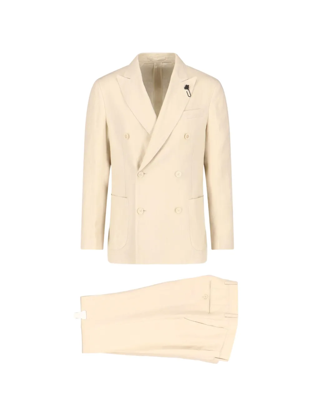 Lardini double-breasted suit - Toni neutri