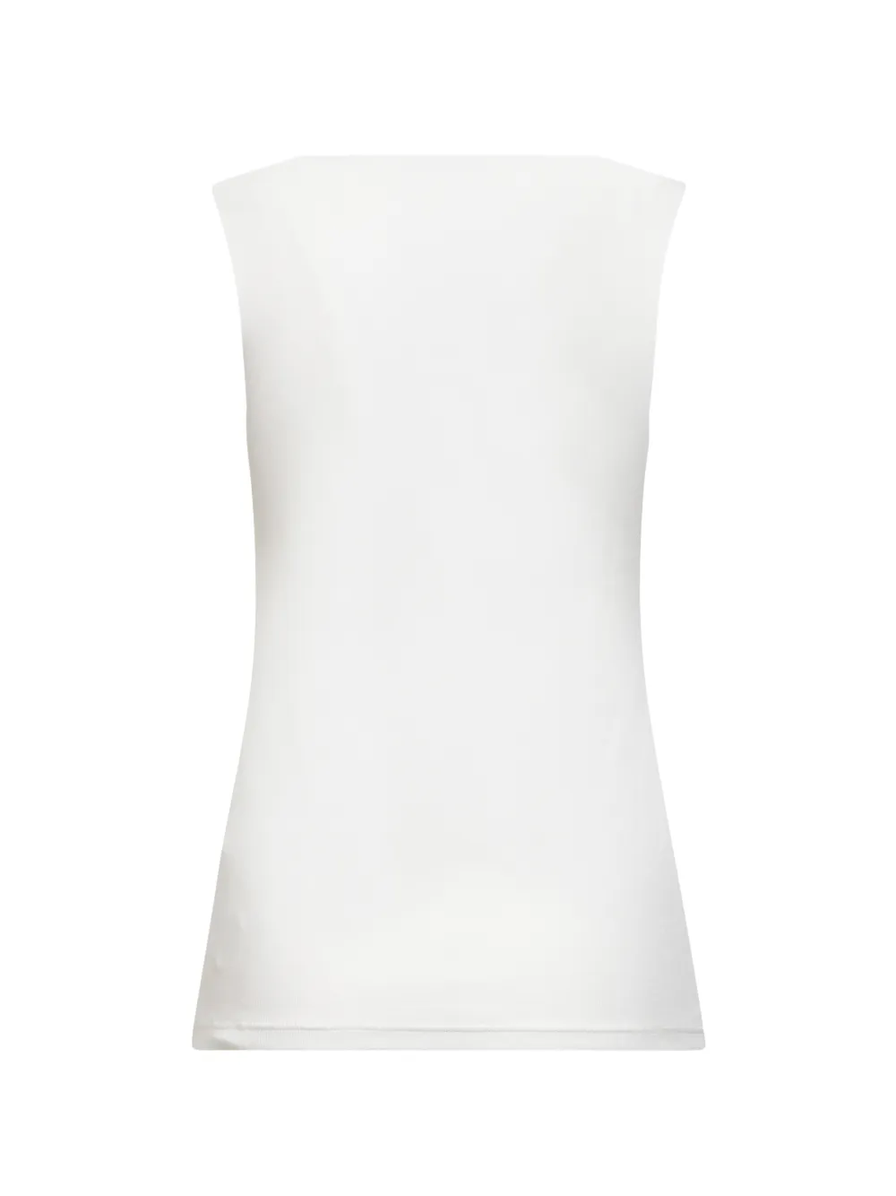 Blanca Vita Tanktop met diepe ronde hals Wit