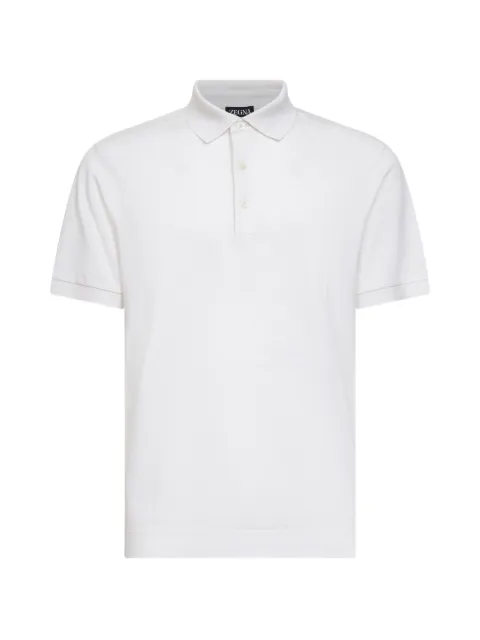 Zegna playera tipo polo con cuello de canalé