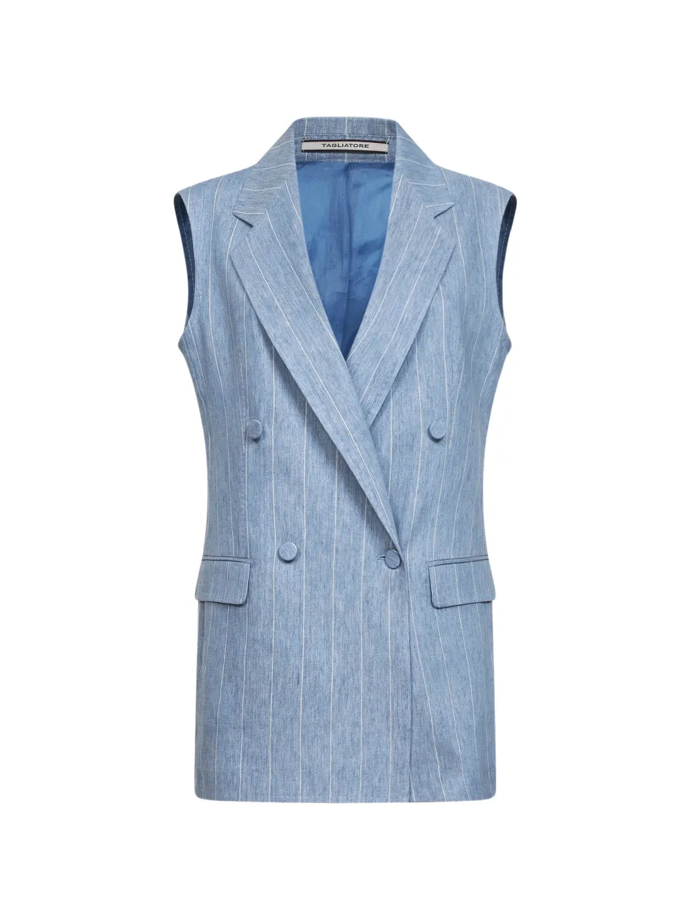Tagliatore pinstriped double-breasted jacket - Blue