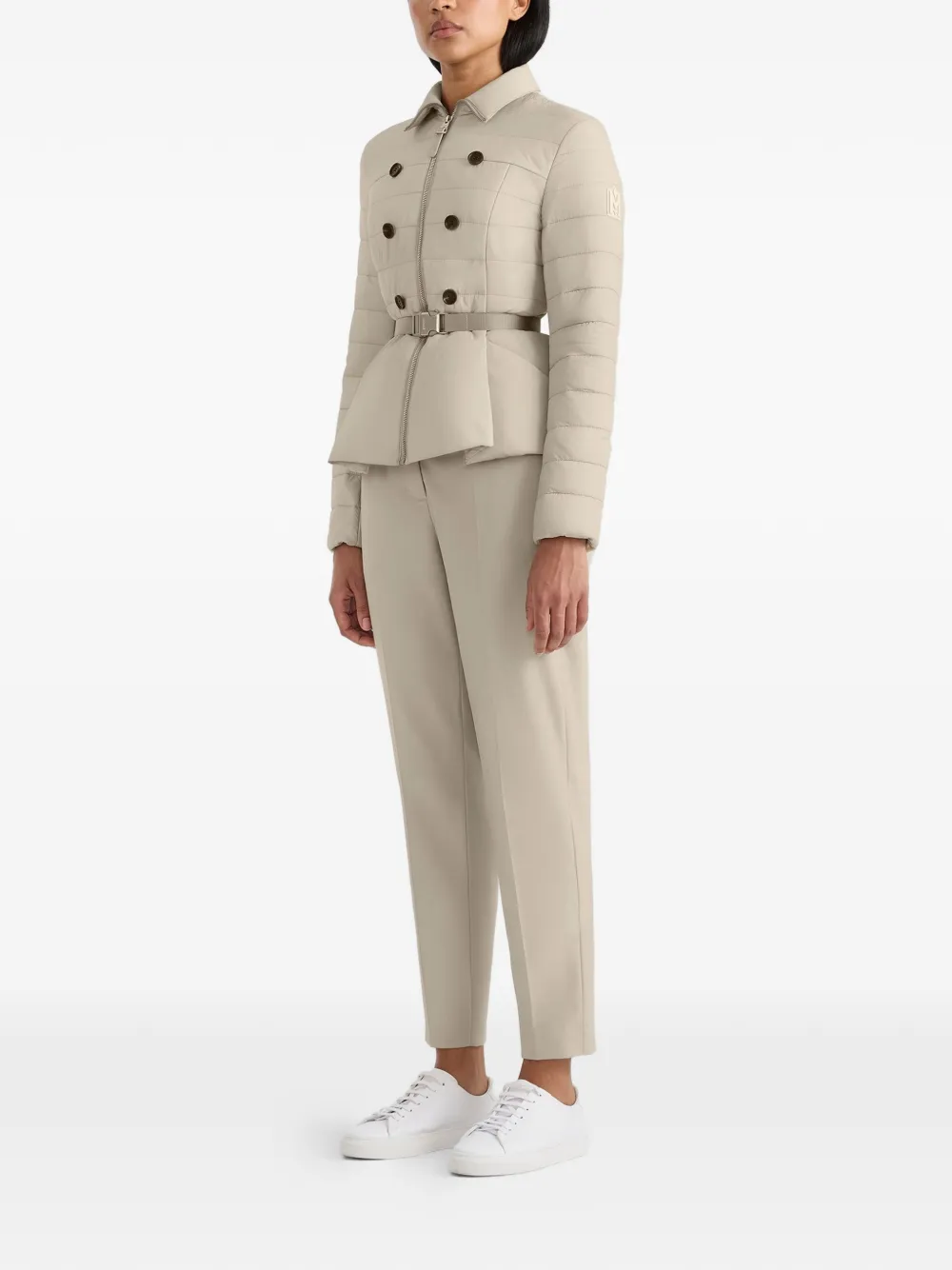 Mackage Serafina gewatteerd jack met ceintuur Beige