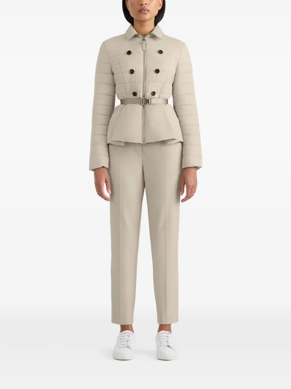  Mackage Serafina Belted Quilted Jacket - Neutrals 