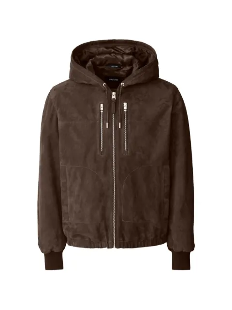 Mackage Sylas-Su hooded zipped suede jacket