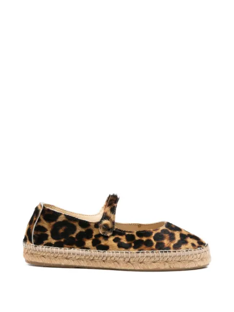 Manebi leopard-print touch-strap espadrilles
