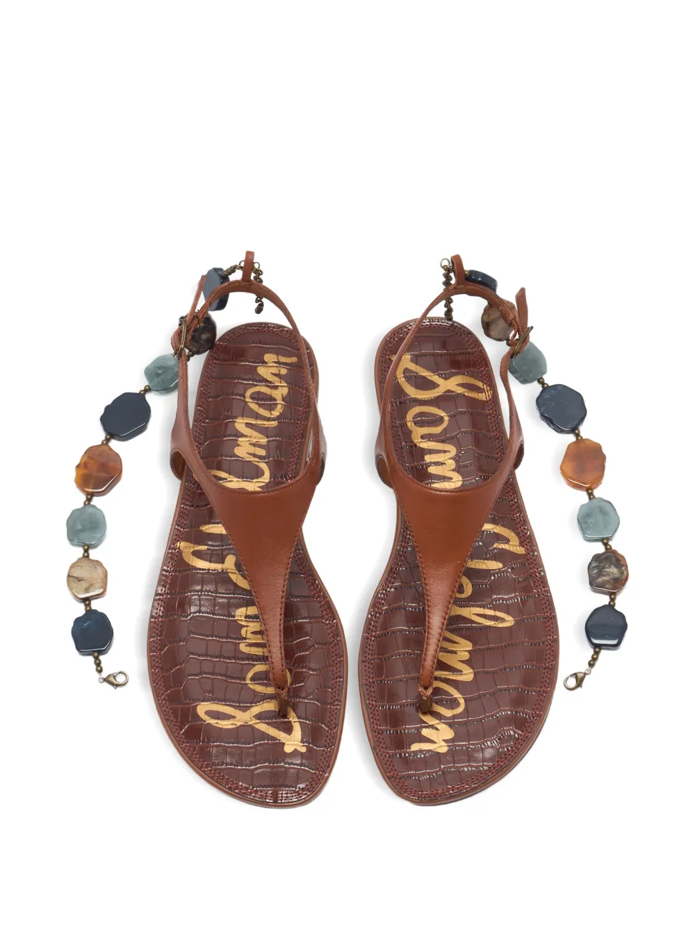 Sam Edelman Canna Thong bead-embellished sandals Bruin