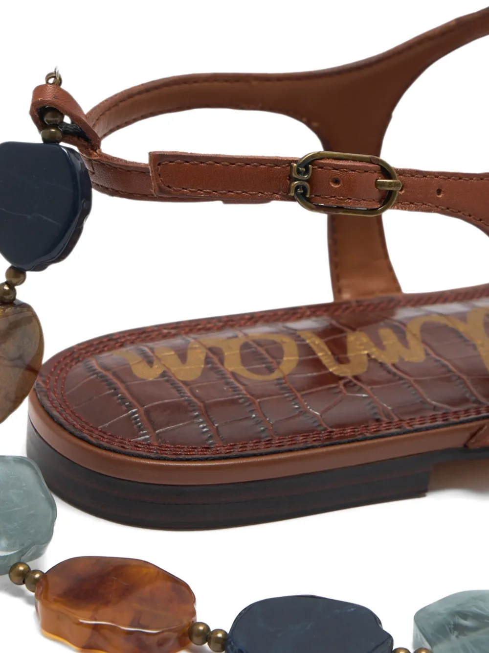 Sam Edelman Canna Thong bead-embellished sandals Bruin