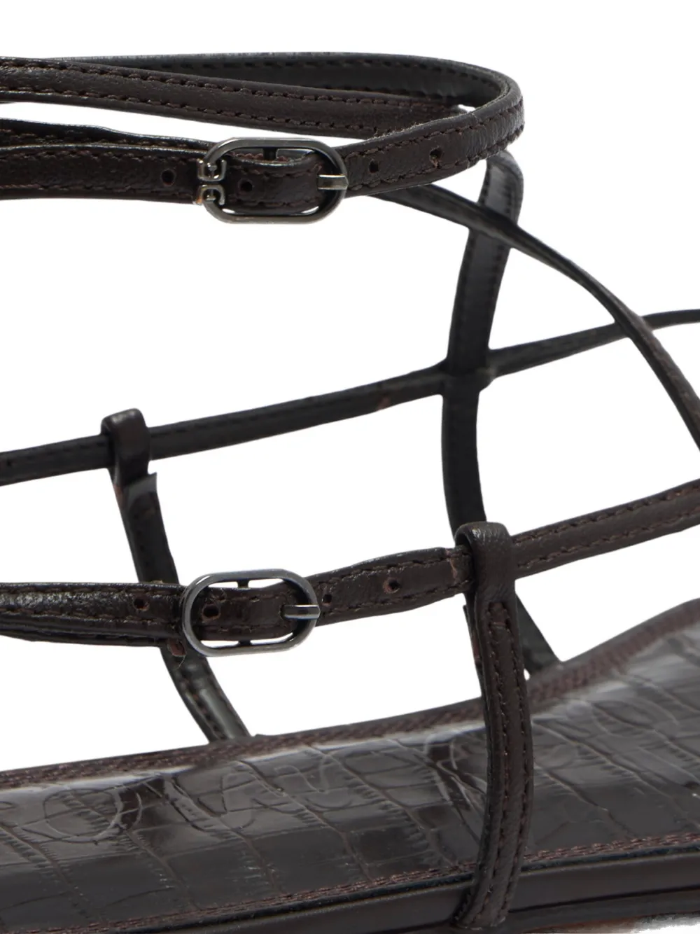 Sam Edelman croc-effect strappy sandals Bruin
