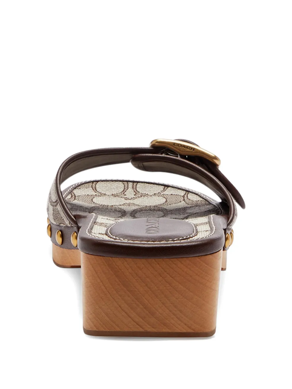 Coach Margot monogram buckled sandals Bruin