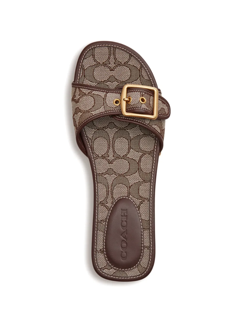 Coach Margot monogram buckled sandals Bruin