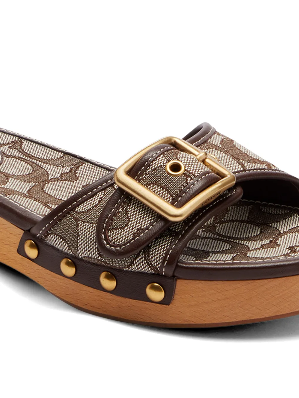 Coach Margot monogram buckled sandals Bruin