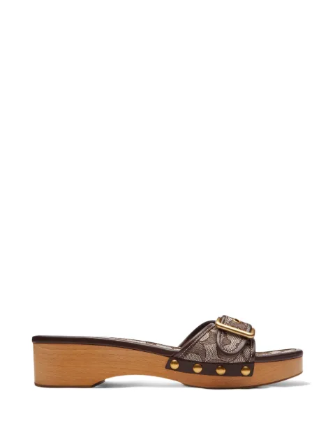 Coach Margot monogram buckled sandals