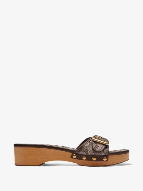Coach Margot monogram buckled sandals
