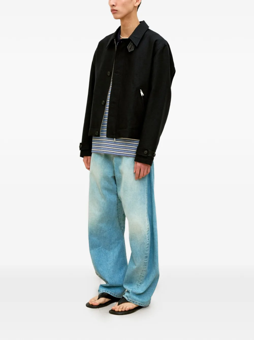  Coor Belt-loop Pocket Jeans - Blue 