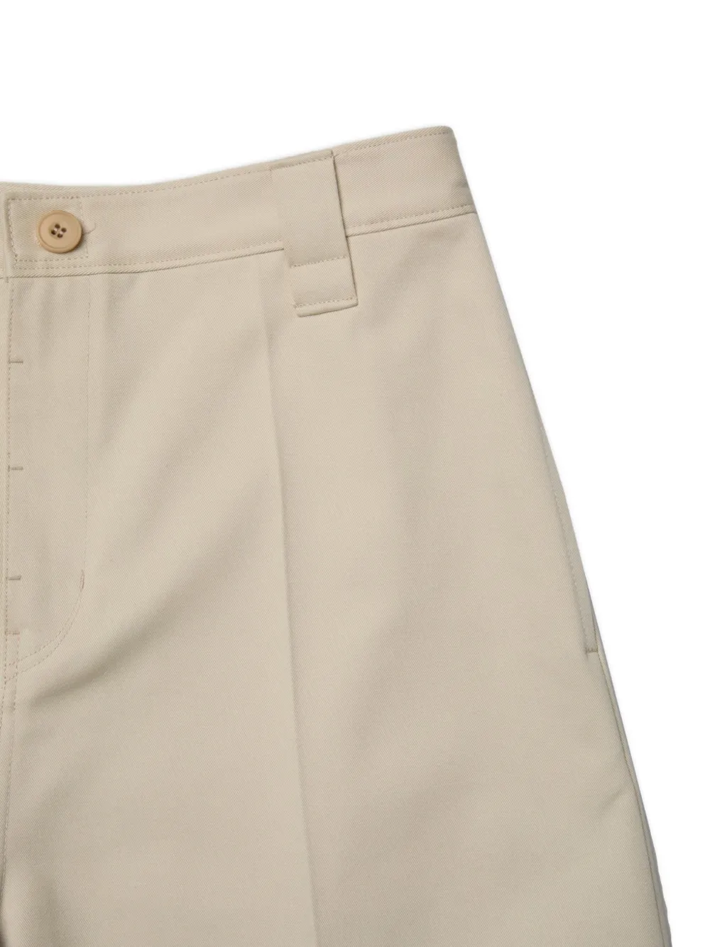  Coor Belt-loop Buttoned Shorts - Neutrals 