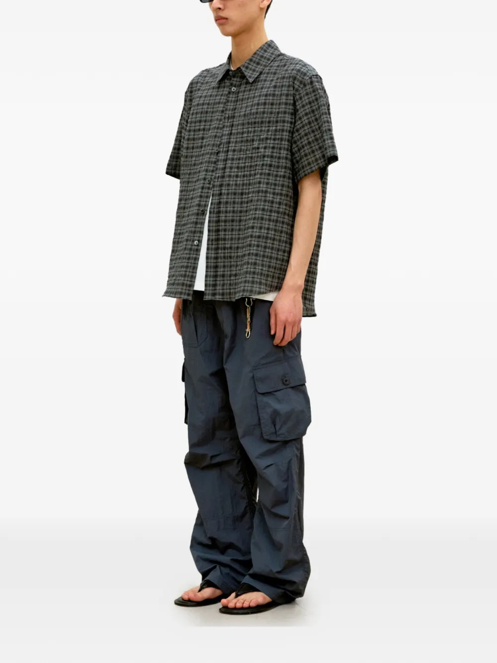  Coor Buttoned Pocket Trousers - Blue 
