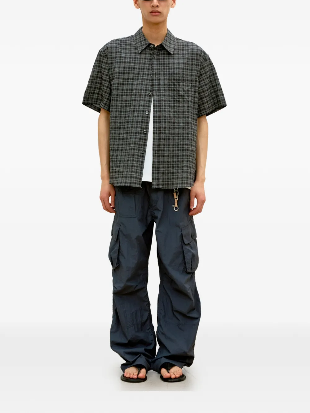  Coor Buttoned Pocket Trousers - Blue 