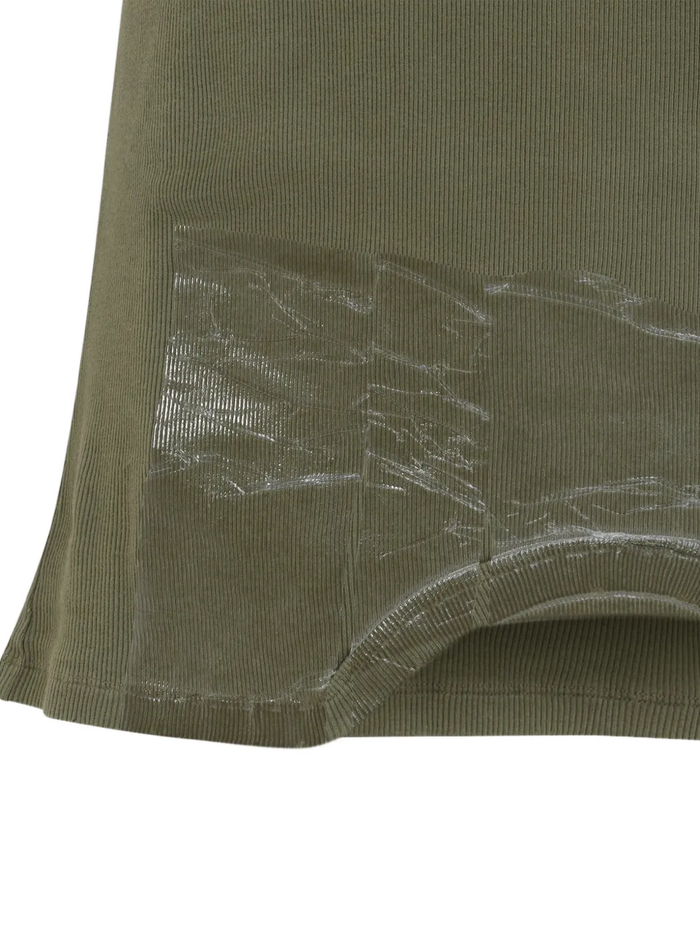 Maison Margiela Mouwloze geribde top Groen