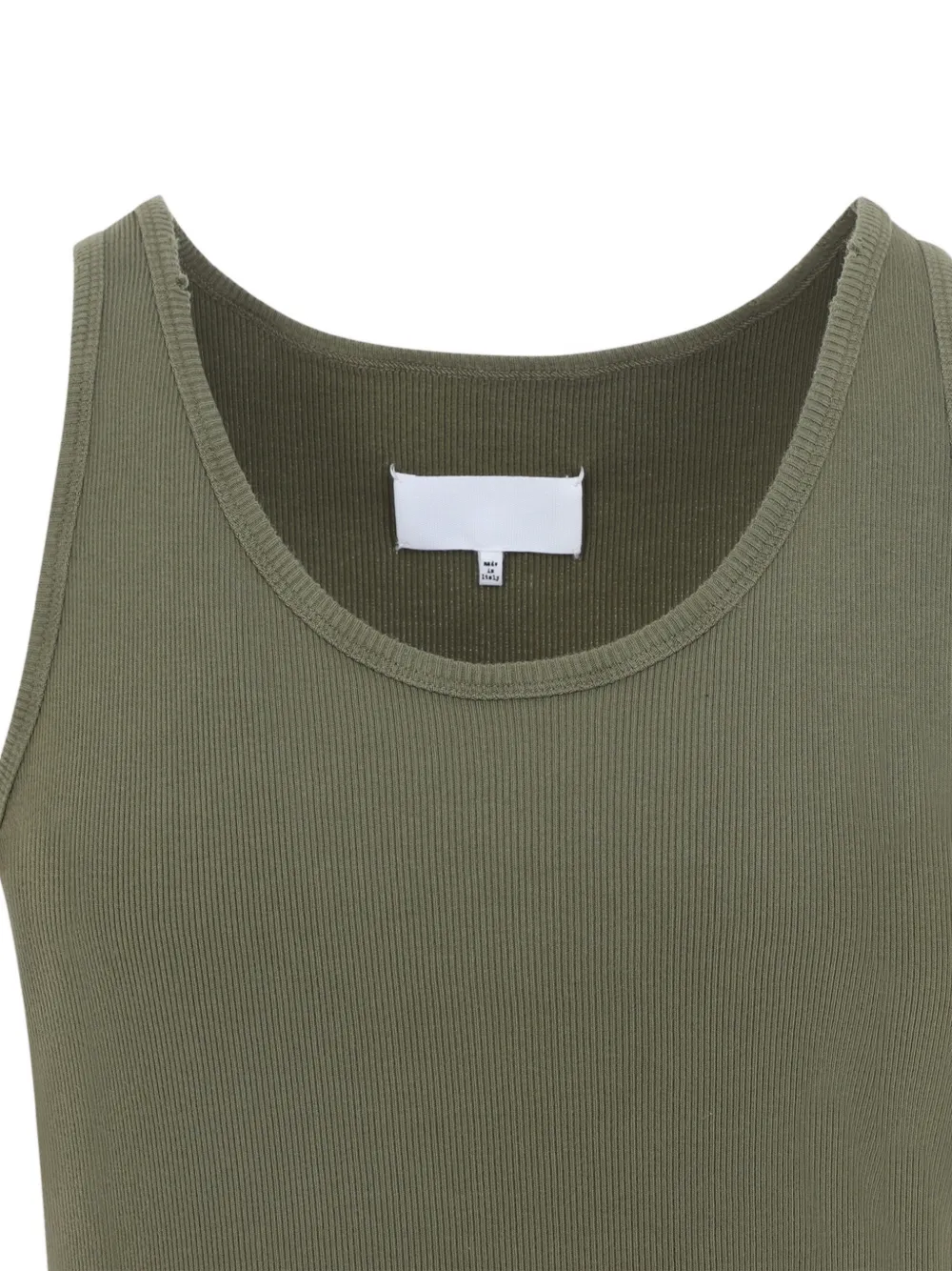 Maison Margiela Mouwloze geribde top Groen