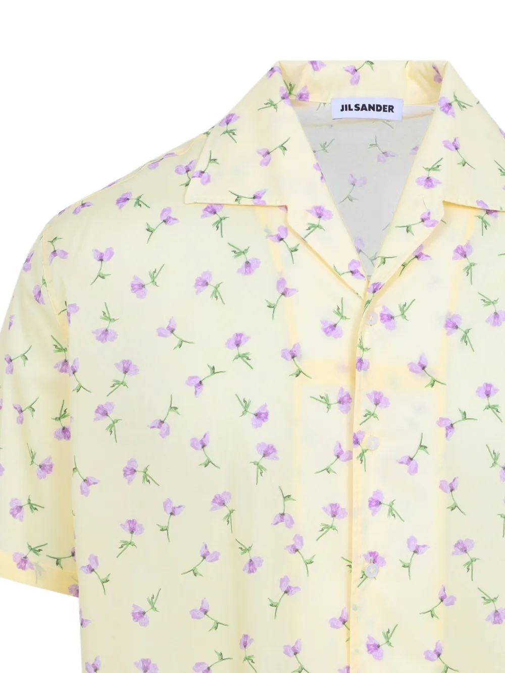 Jil Sander Overhemd met bloemenprint Geel