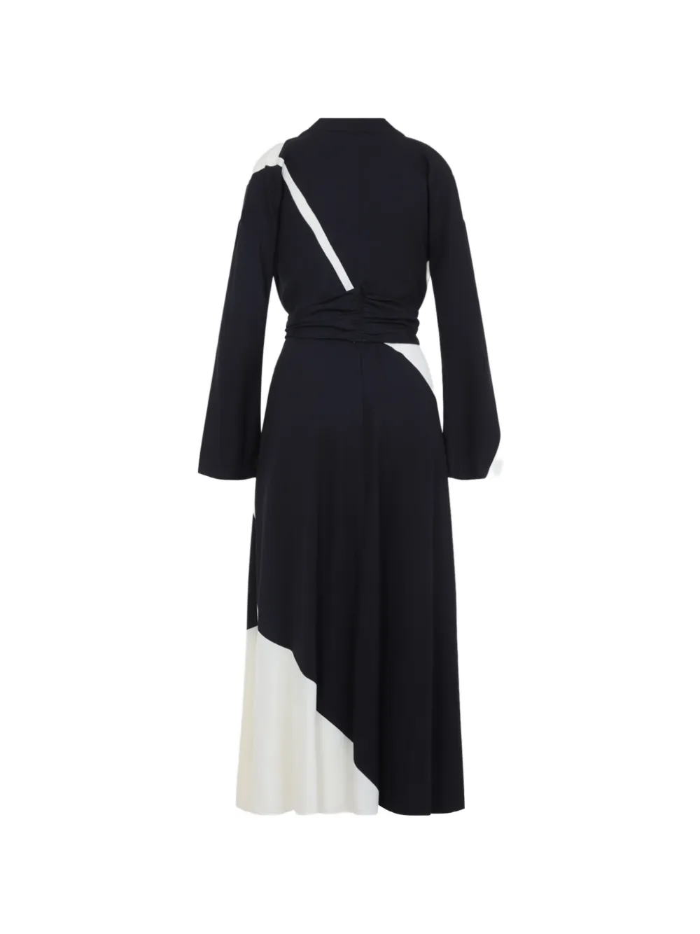 Alberta Ferretti Midi-jurk met V-hals Zwart