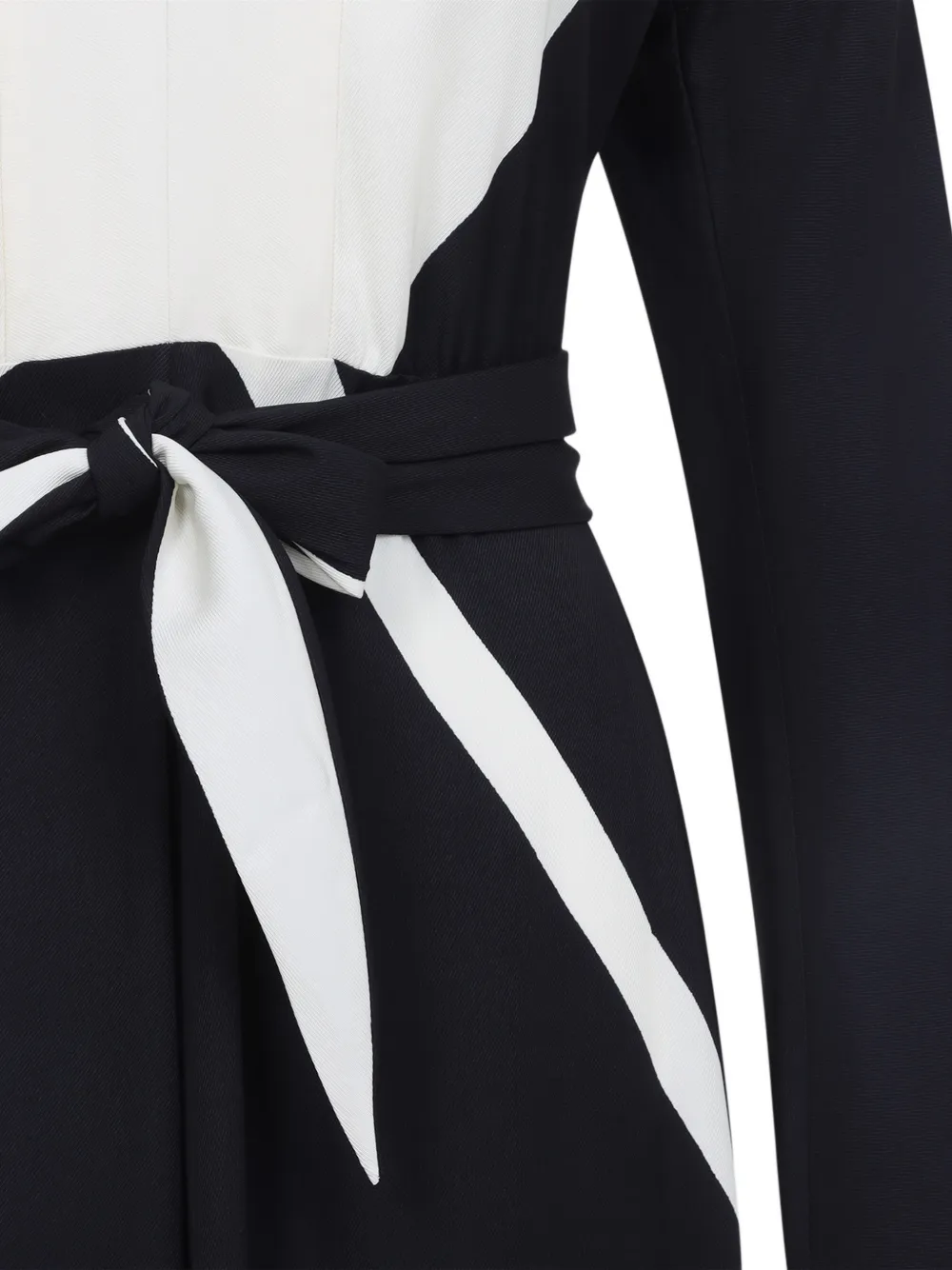 Alberta Ferretti Midi-jurk met V-hals Zwart