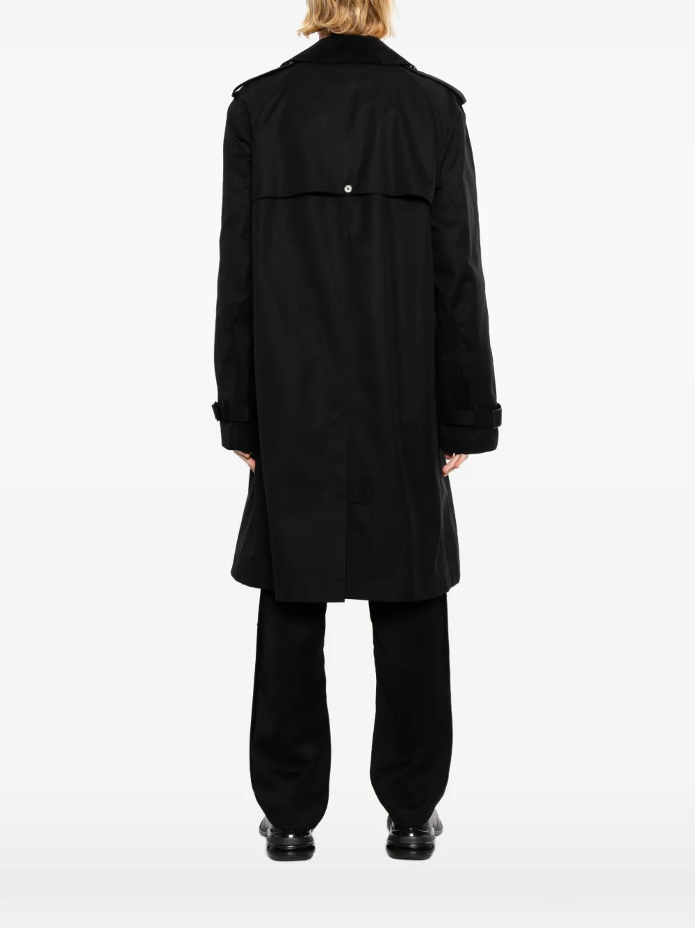 Junya Watanabe MAN Jas met dubbele rij knopen en split Zwart
