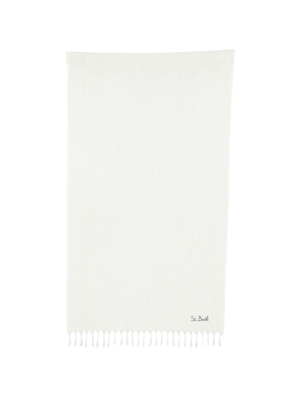 MC2 Saint Barth Kids stripe-pattern fringed beach towel - Neutrals