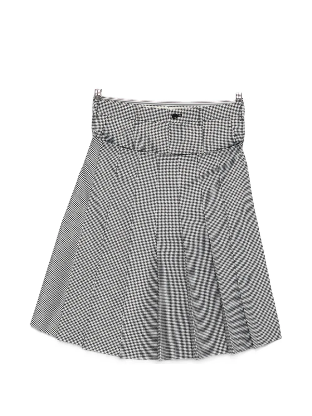 Comme Des Garçons Comme Des Garçons pleated check midi skirt - Schwarz