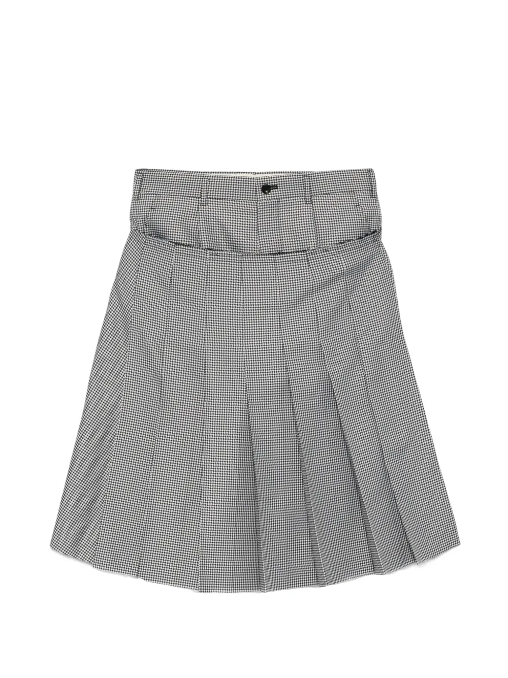 Comme Des Garçons Comme Des Garçons pleated check midi skirt - Nero