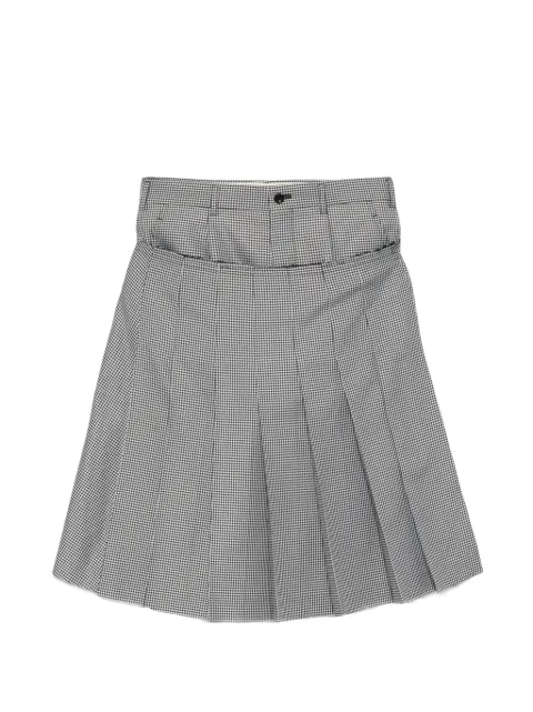 Comme Des Garçons Comme Des Garçons — pleated check midi skirt