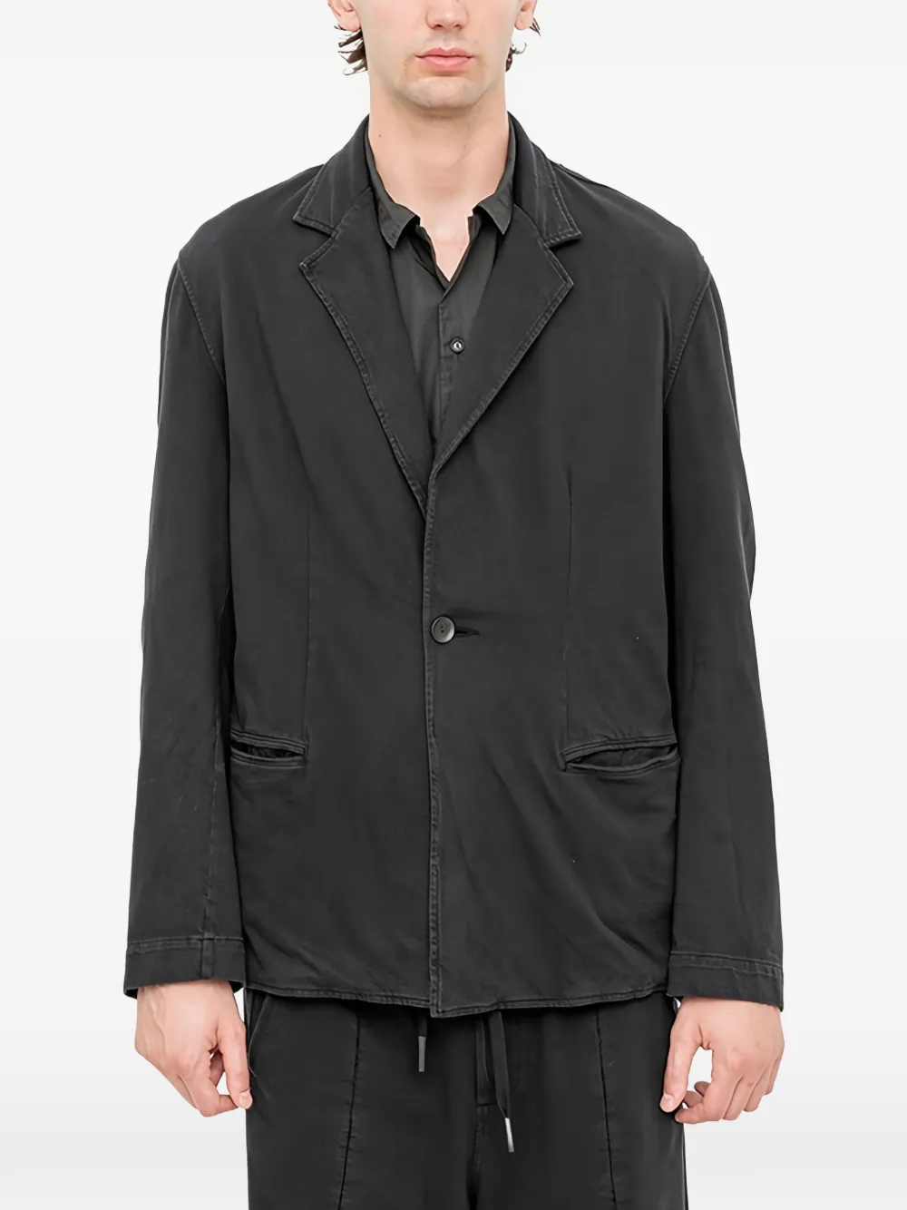 Andrea Ya'aqov exposed-seam single-breasted blazer - Nero
