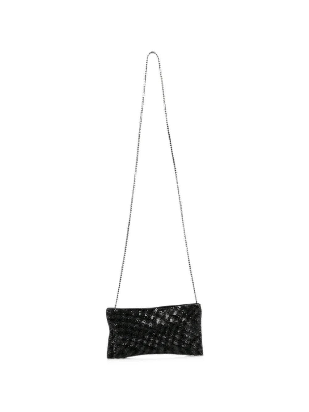 Benedetta Bruzziches crystal-embellished mesh clutch bag - Nero