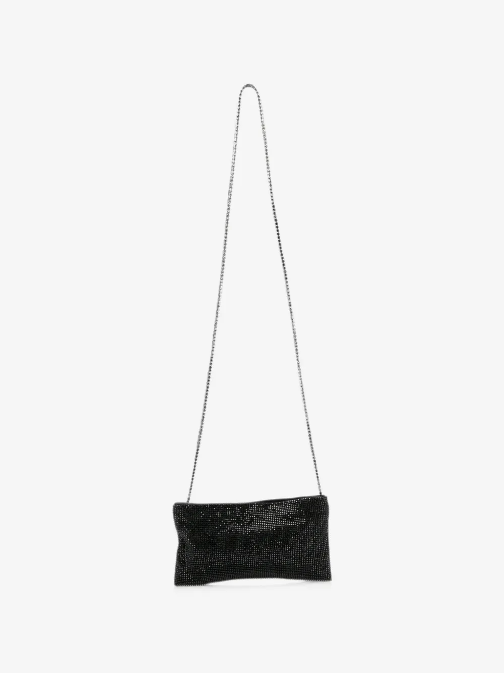crystal-embellished mesh clutch bag