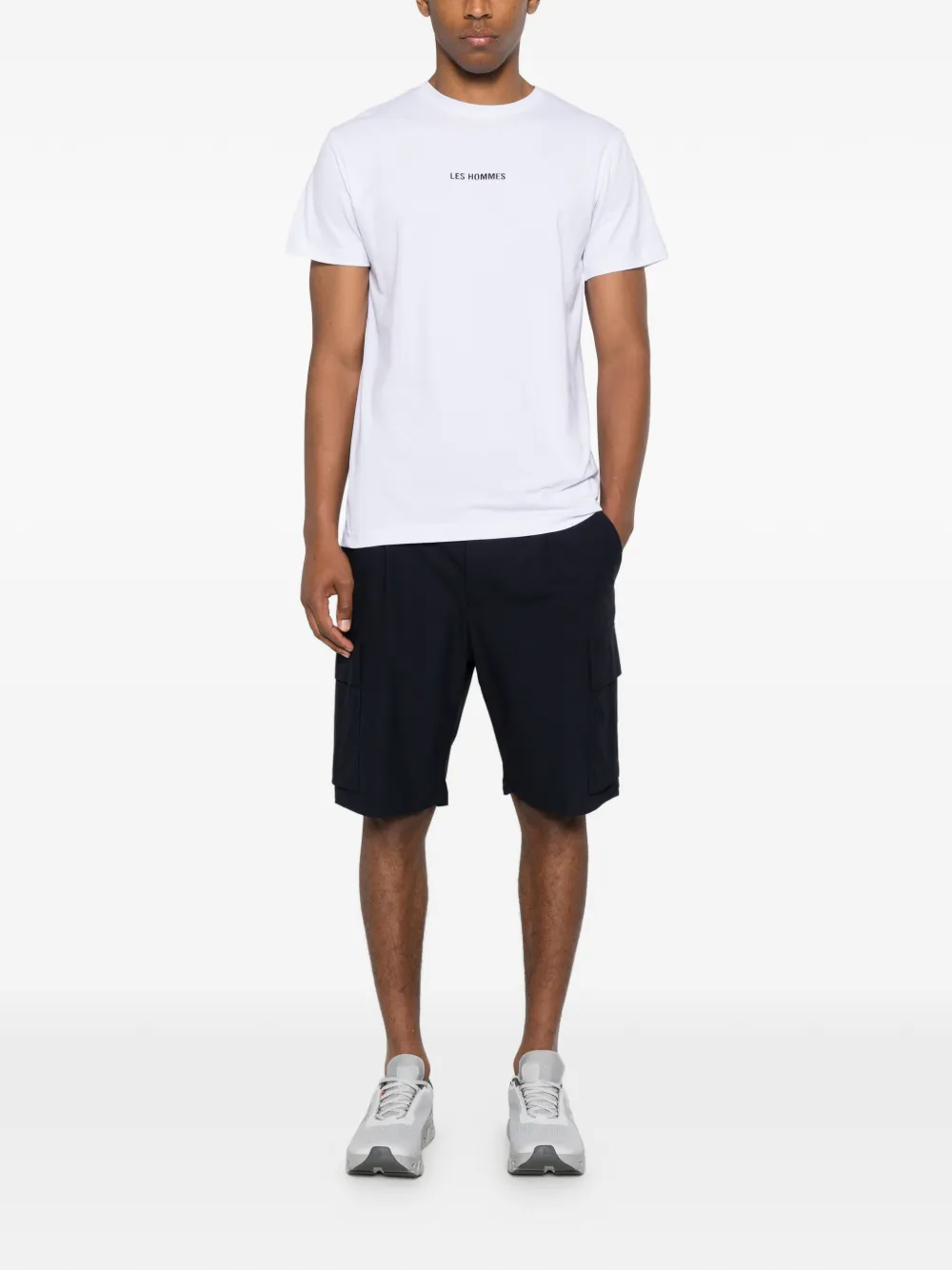 Les Hommes Urban T-shirt met logoprint Wit