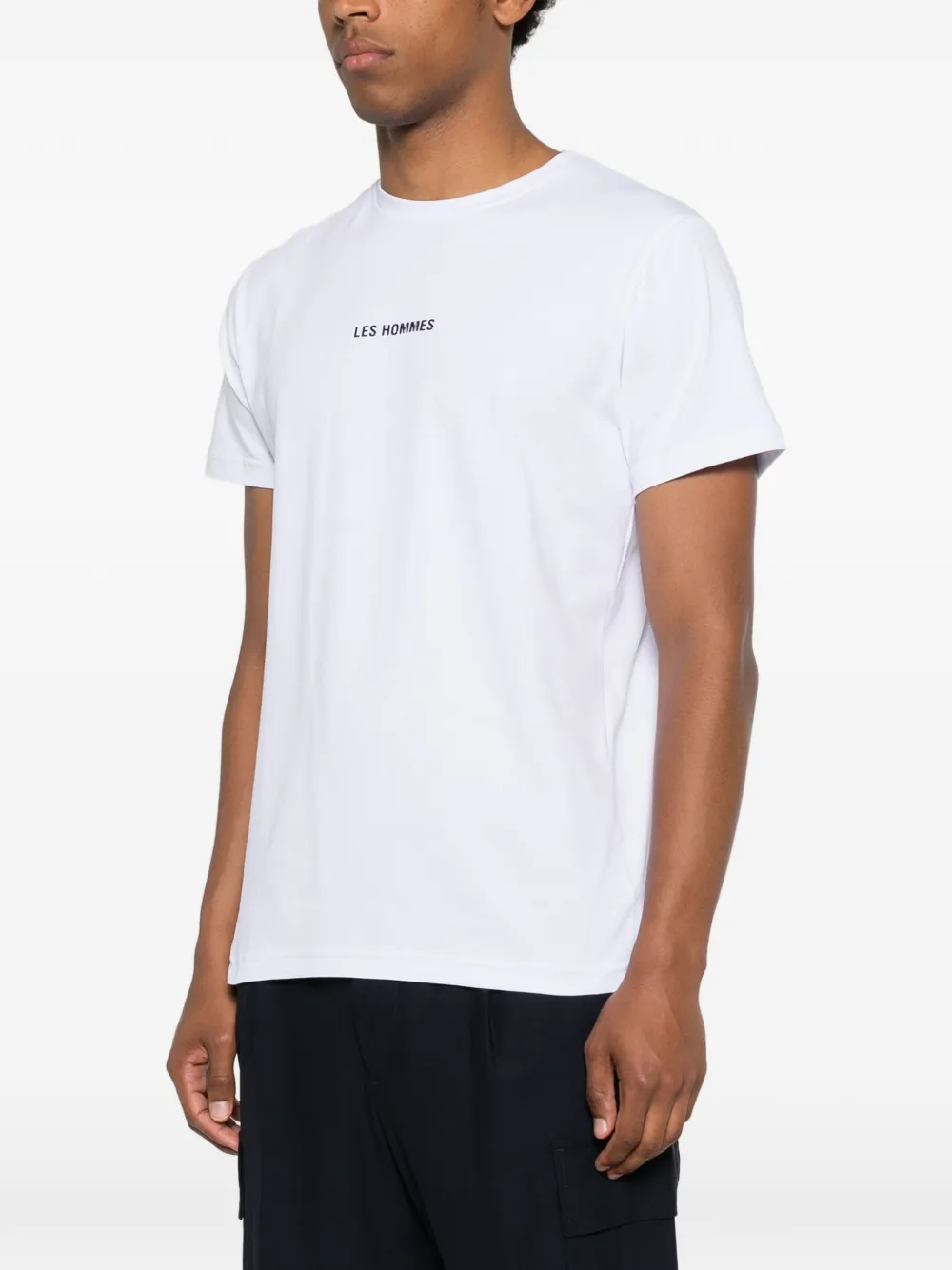 Les Hommes Urban T-shirt met logoprint Wit