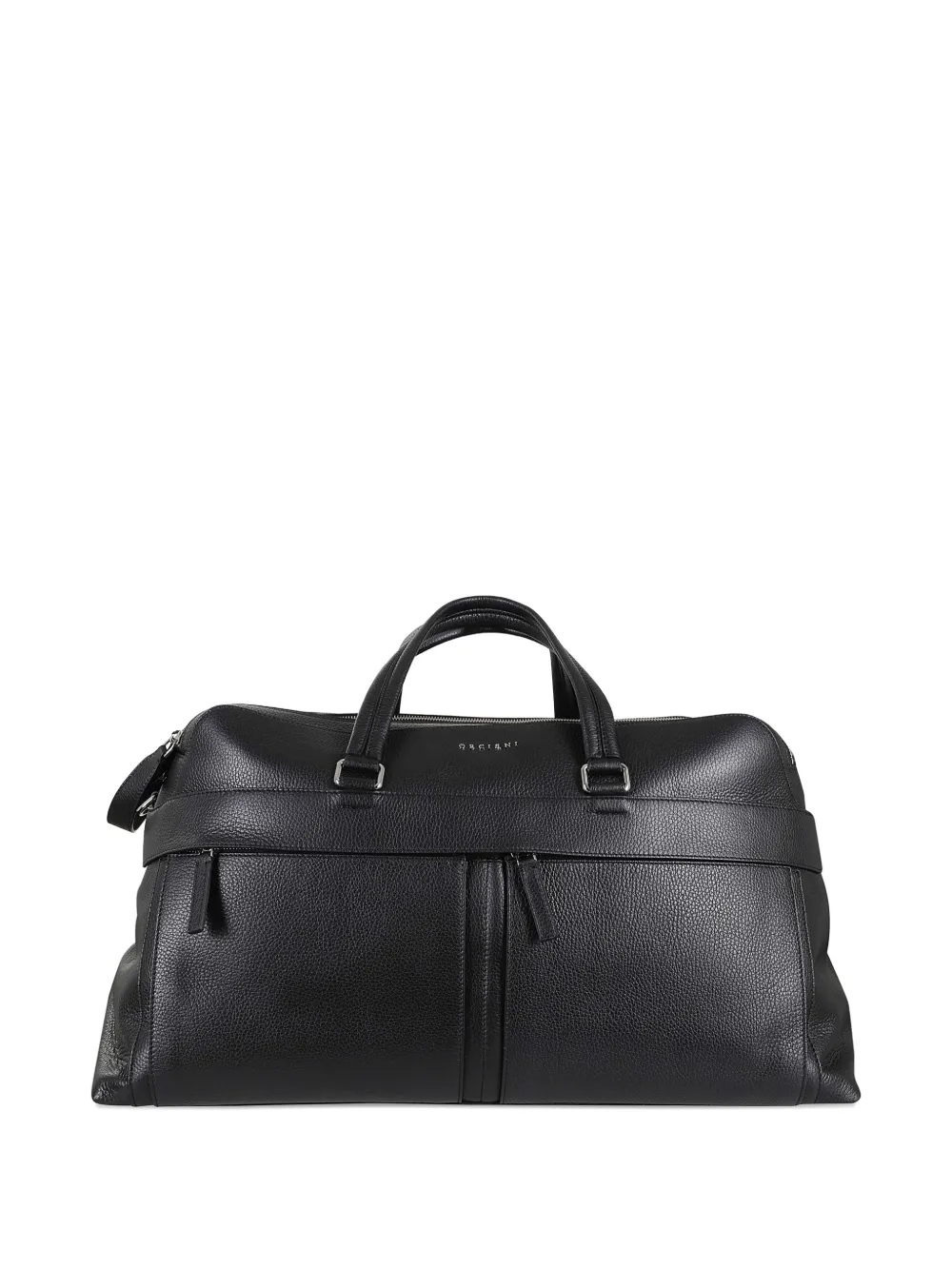 Orciani Micron zip leather duffle bag - Nero