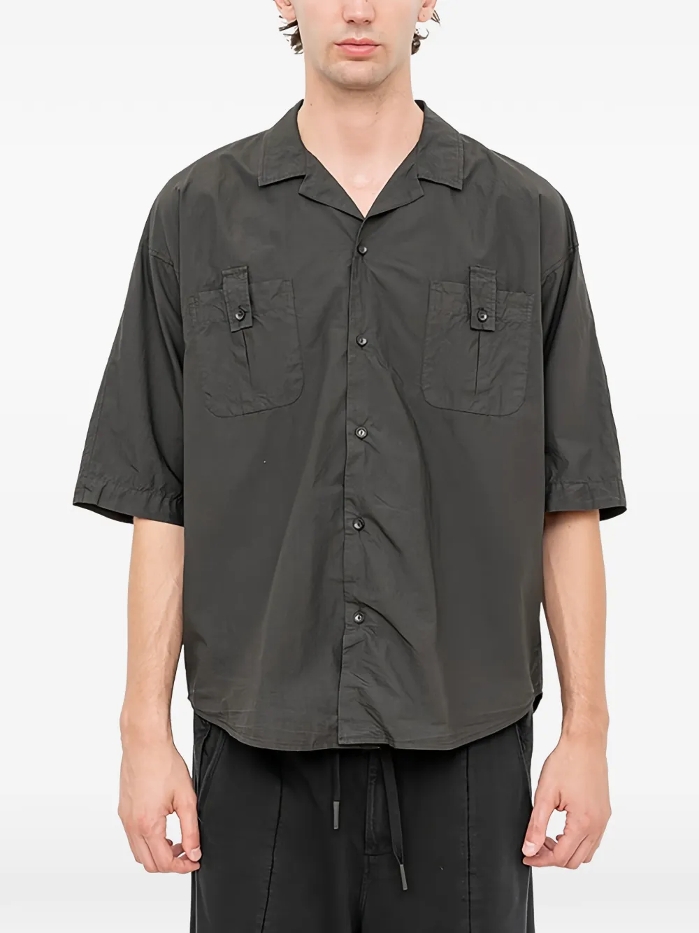 Andrea Ya'aqov patch-pocket short-sleeve shirt - Nero